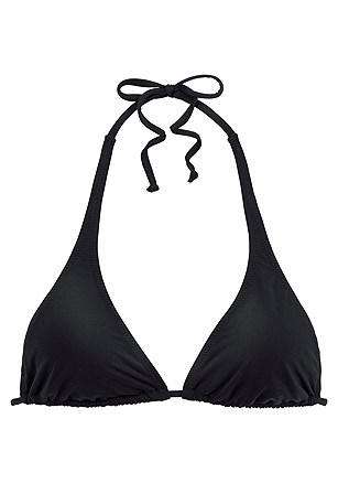 Classic Triangle Bikini Top, Strappy Classic Bikini Bottom product image (X16062.BK.2)
