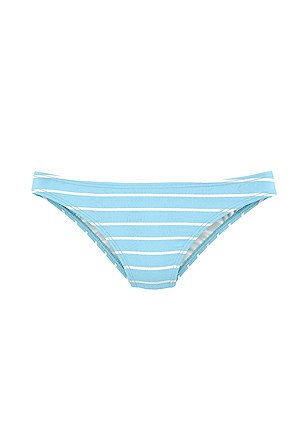 Lace Up Triangle Bikini Top, Striped Classic Bikini Bottom product image (X16166BLWH_X28334BLWH_3)