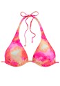 Pink Multi Tie Dye Triangle Bikini Top X16200