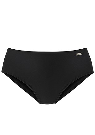 Wrap-Look Triangle Bikini Top, Highwaist Bikini Bottom product image (X16209.BK.X17209.BK.4.1)