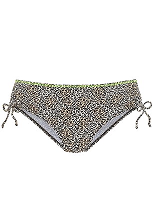 Leopard Underwire Bikini Top, Ruched Midrise Bikini Bottom