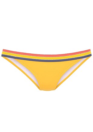 Multicolor Trim Triangle Bikini Top, Multicolor Trim Classic Bikini Bottom
