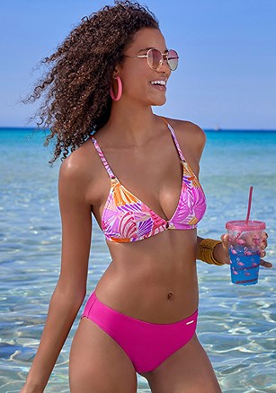 Butterfly Print Triangle Bikini Top product image (X16239.PUMU.X28536.PKOR.1.E072126)