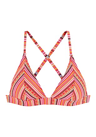 Multi Striped Triangle Bikini Top product image (X16370.ORST.X28512.ORST.3)