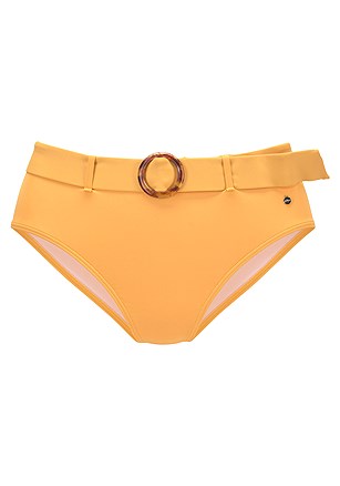 Ruched Underwire Bikini Top, Belted High Waisted Bikini Bottom product image (X20118YL_X28378YL_4)