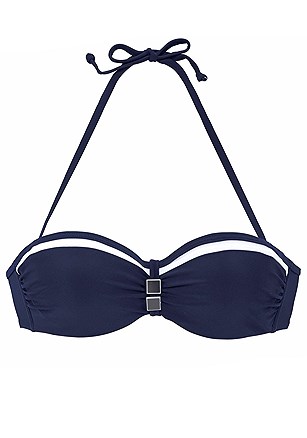 Underwire Bandeau Bikini Top, Mid Rise Bikini Bottom product image (X22018.X23018.NV.PC)
