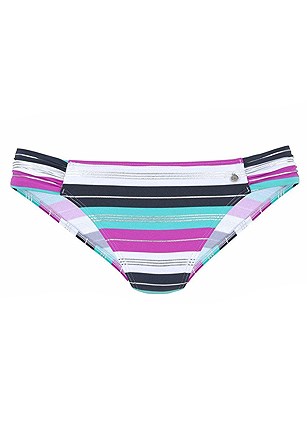 Striped Bandeau Bikini Top, Print Classic Bikini Bottom product image (X22045.X23045.MSTR.PC)