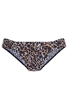 Leopard Print Bandeau Bikini Top, Print Classic Bikini Bottom product image (X22073-LE-01-)