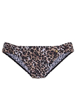 Leopard Print Bandeau Bikini Top, Print Classic Bikini Bottom product image (X22073-LE-01-)