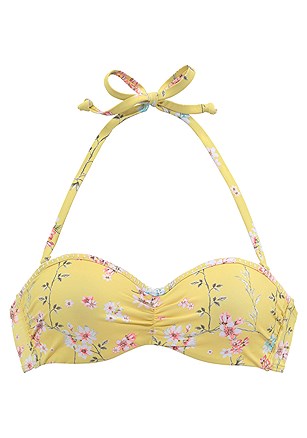 Blossom Bandeau Bikini Top, Print Classic Bikini Bottom product image (X22074-YLMU-01)