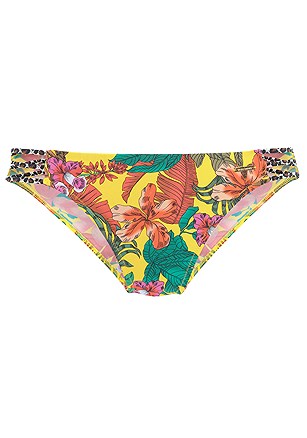 Tropical Bandeau Bikini Top, Strappy Classic Bikini Bottom