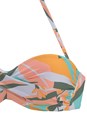 Yellow & White Mix Print Bandeau Bikini Top X22155 - alt image - 4