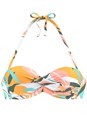 Yellow & White Mix Print Bandeau Bikini Top X22155 - alt image - 3