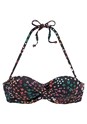 Black Printed Floral Bandeau Bikini Top X22160 from LASCANA - alt image - 3