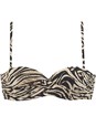 Black & Brown Zebra Bandeau Bikini Top X22165