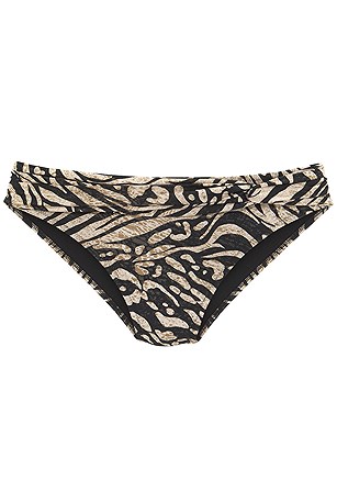 Zebra Bandeau Bikini Top, Ruched Zebra Bikini Bottom product image (X22165.BKBR.X23165.BKBR_4)