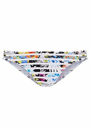 Halter Underwire Bikini Top, Strappy Classic Bikini Bottom product image (X24053.X25053.WHNV.P)