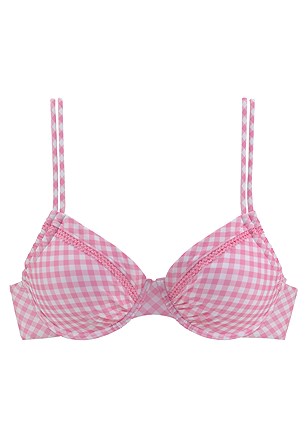 Gingham Underwire Bikini Top product image (X24171RSWH_2)