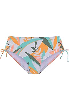 Printed Underwire Bikini Top, Pattern Mid Rise Bikini Bottom