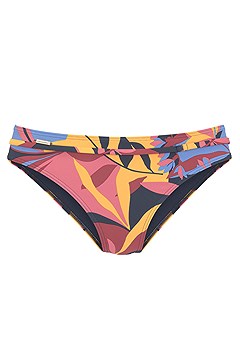 Mix Print Underwire Bikini Top, Belted Classic Bikini Bottom