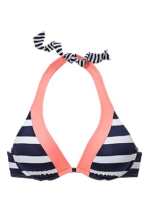 Striped Underwire Bikini Top, Striped Classic Bikini Bottom product image (X24189NVST_2)