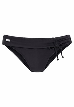 Ruched Underwire Bikini Top, Side Tie Classic Bikini Bottom product image (X24195.BK.X28130.BK.3)