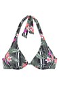Black Printed Printed Underwire Bikini Top X24213 - alt image - 3