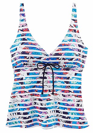 Stripe Underwire Tankini Top, Classic Bikini Bottom product image (X26008.WHNV.X27008.WHNV.PC)