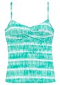 Turquoise Print Tie Dye Underwire Tankini Top X26121