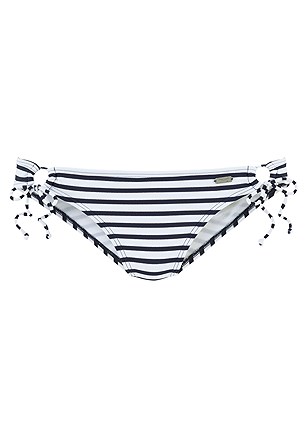 Side Tie Cheeky Bikini Bottom, Pattern Underwire Bikini Top
