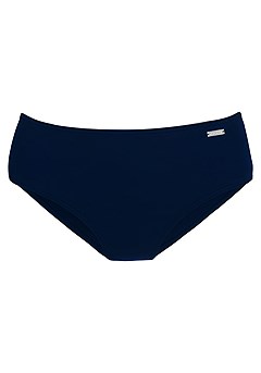 Patterned Underwire Tankini Top, High Waisted Bikini Bottom product image (X28069NV.P)