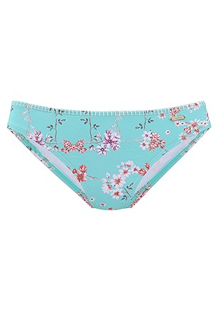 Blossom Bandeau Bikini Top, Print Classic Bikini Bottom product image (X28162-TQPR-01)