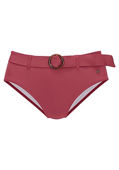 Ruched Underwire Bikini Top, Belted High Waisted Bikini Bottom product image (X28378RT_3)