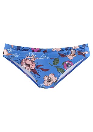 Floral Underwire Bikini Top, Print Mid Rise Bikini Bottom product image (X28393.BLPA_4)