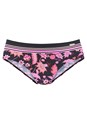 Black & Pink Printed Mid Rise Bikini Bottom X28456 - alt image - 3