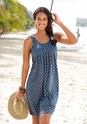 Blue-Patterned Sleeveless Printed Dress X29002 - alt image - 1
