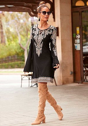 Lace Up Dress product image (X29055.BKPR.1.G1031)
