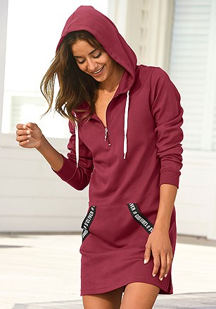 Good Vibes Hoodie Dress product image (X29143-WI-0-S)