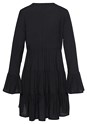 Black Flowy Flared Sleeve Dress X29155 - alt image - 4
