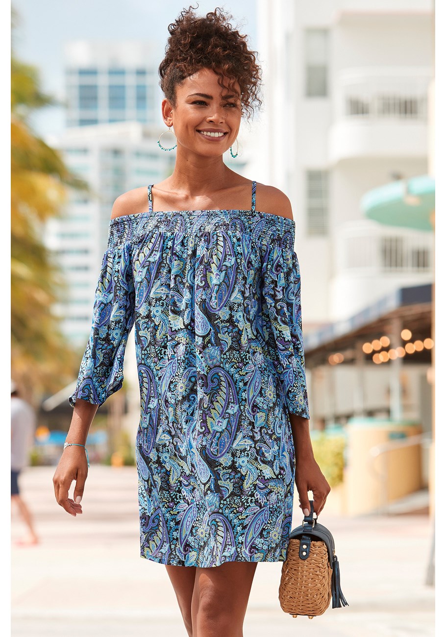Blue Multi Dress | LASCANA Style Carmen X29468 Patterned
