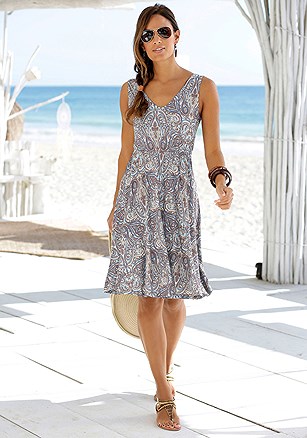 Sleeveless Paisley Dress product image (X29497.NVPR.1.B022426)