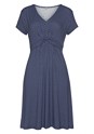 Black & Navy Short Sleeve Print Dress X29533 - alt image - 2