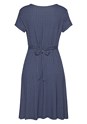 Black & Navy Short Sleeve Print Dress X29533 - alt image - 3
