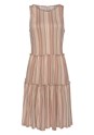 Brown White Striped Flowy Tiered Dress X29550 - alt image - 3