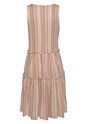 Brown White Striped Flowy Tiered Dress X29550 - alt image - 4