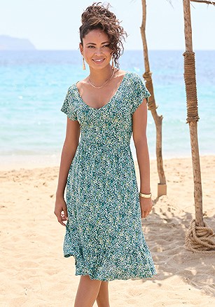 V-Neck Flounce Dress product image (X29560.MTPR.1.M121625)