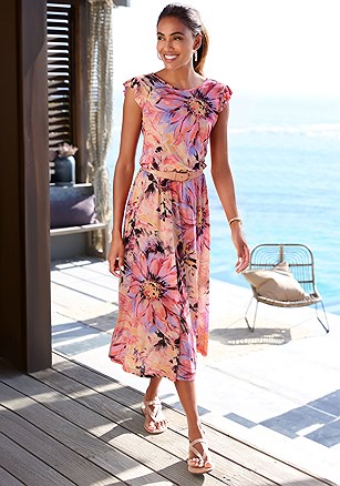 Flutter Sleeve Dress product image (X29704.PKPR.1)