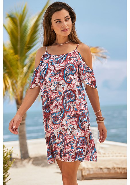 Paisley Cold Shoulder Dress | LASCANA