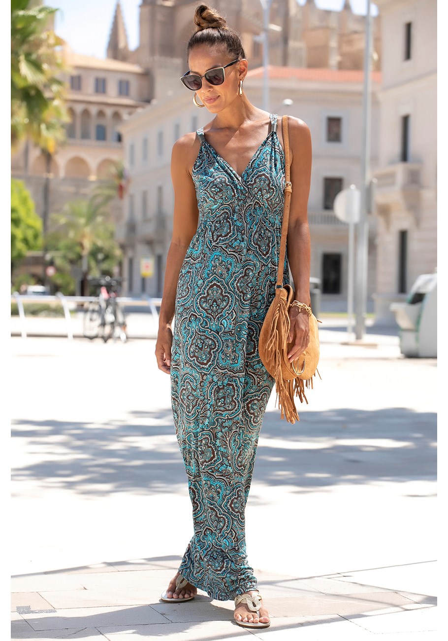 Turquoise Multi Dress | Maxi X30004 Sleeveless LASCANA