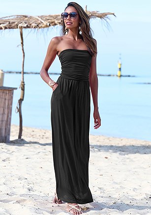 Bandeau Maxi Dress product image (X30011.BK.1)